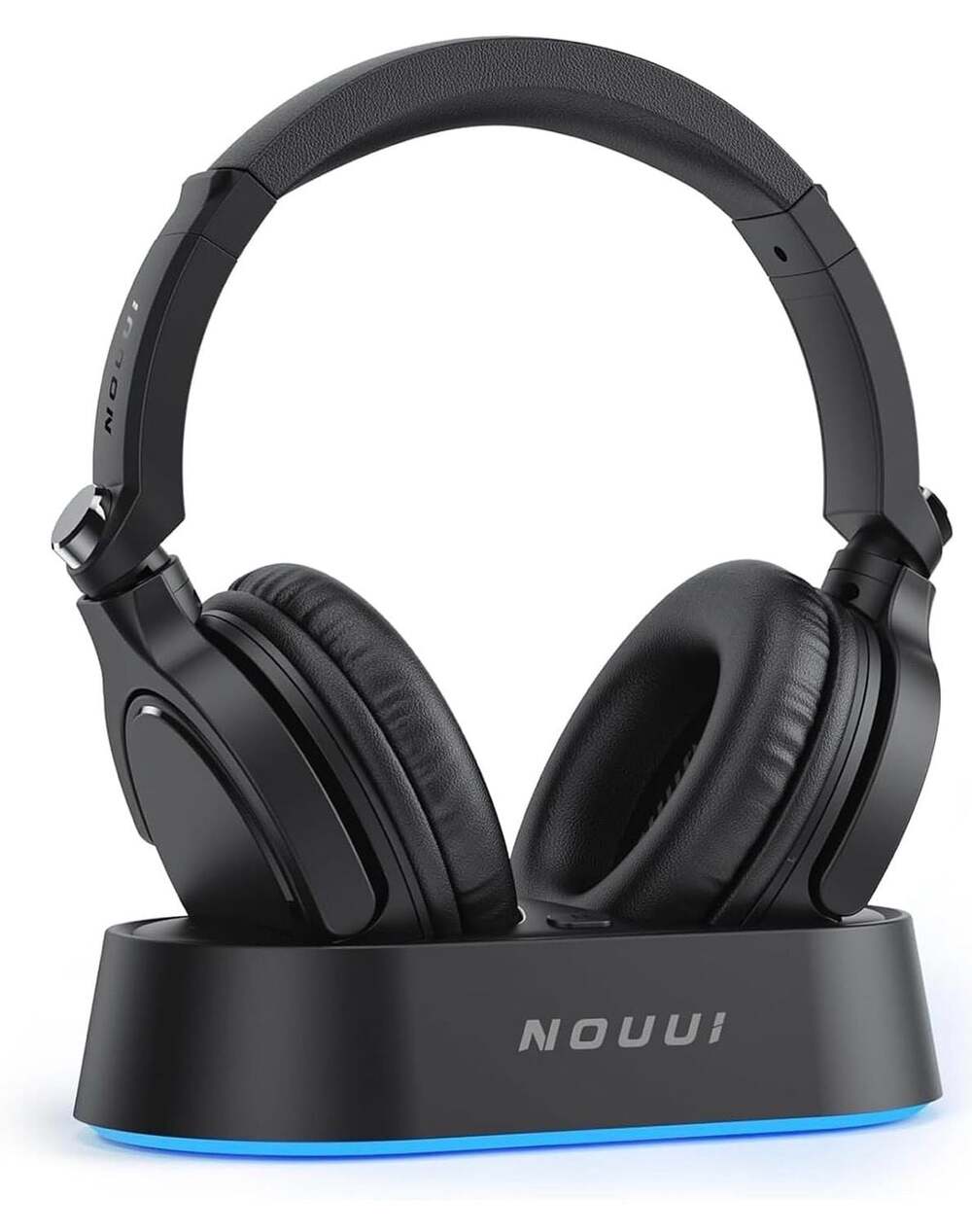 NOUUI Wireless Headphones for TV Watching with Transmitter Charging Base, Over E